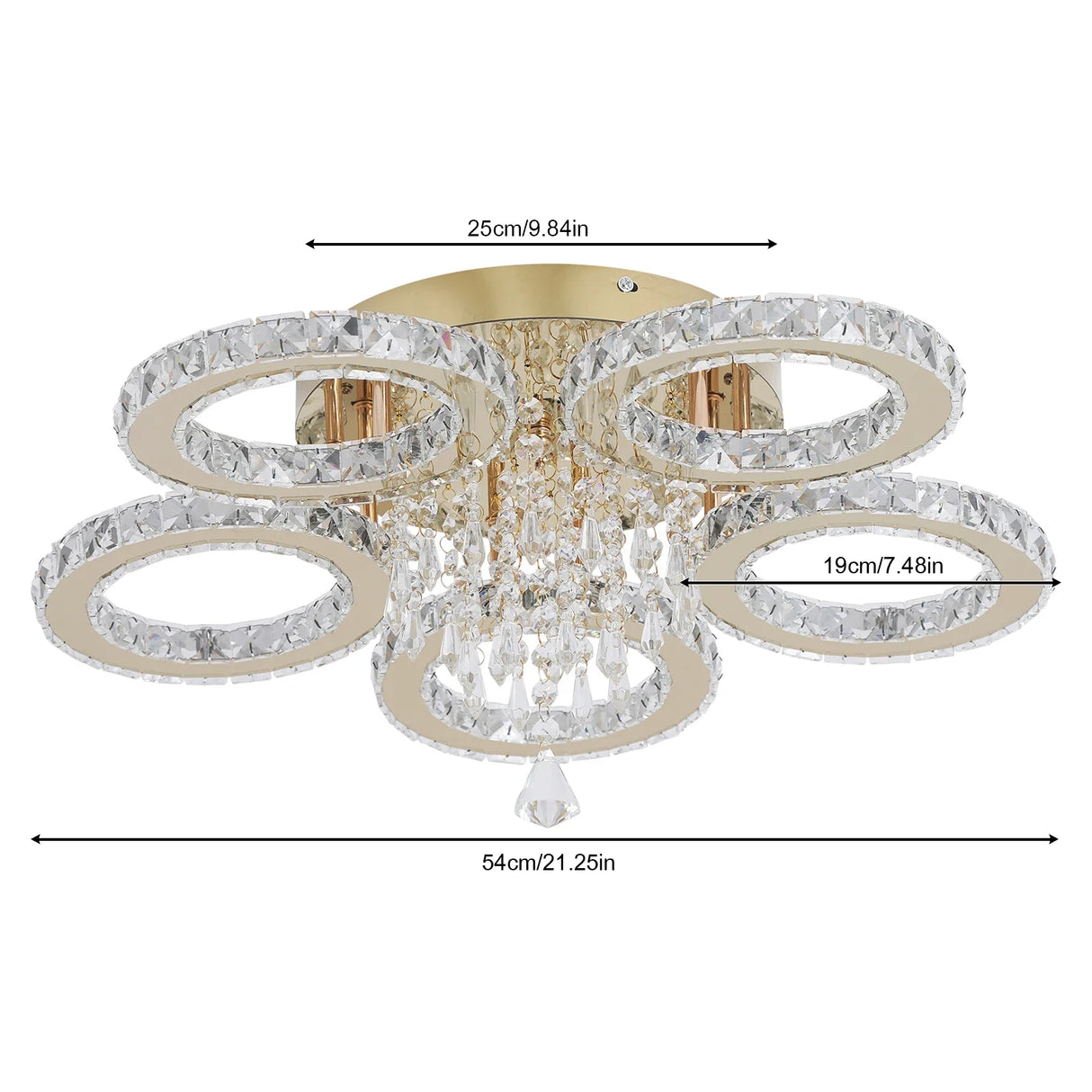Led Ceiling Light Modern Home Decoration Crystal Chandelier Luxury Living Room BedRoom Dining Gold Ceiling Lamp lighting