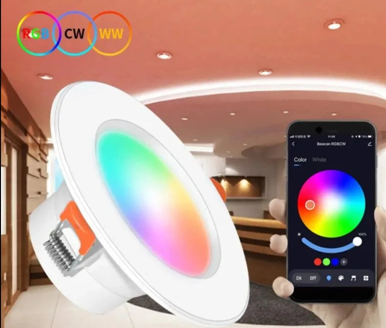 LED Downlight Bluetooth LED Smart Ceiling Light Motion Sensor 85-265V Dimmable RGB Lamp APP Remote Control Smart Life
