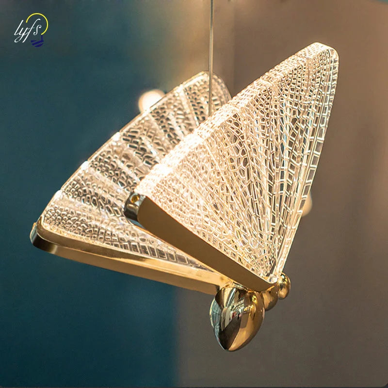 Butterfly Led Pendant Lights chandelier Lamparas Indoor Lighting Bedside Living Dining Room Kitchen pendente iluminação Light