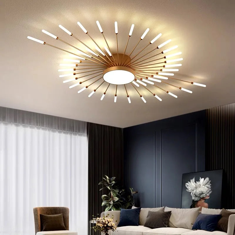 2025 New Creative fireworks Modern led Chandelier For Studyroom Bedroom Kitchen hall Lighting Decor Indoor Lamp Warm Home Lustre