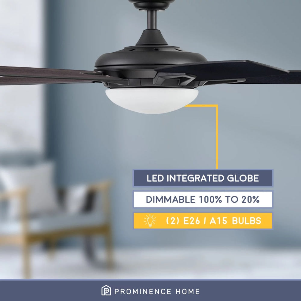 Matte Black Ceiling Fan with Lights and Remote Control Ceiling Fans Room Decor Home Fan Ceiling Fan with Led Light