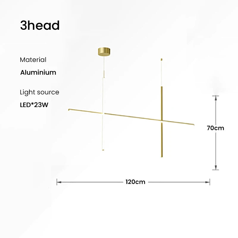 COORDINATES Pendant Light Italy Designer Tube Gold Chandeliers for Kitchen Hotel Staircase Linear scandinavian Pendant lamp