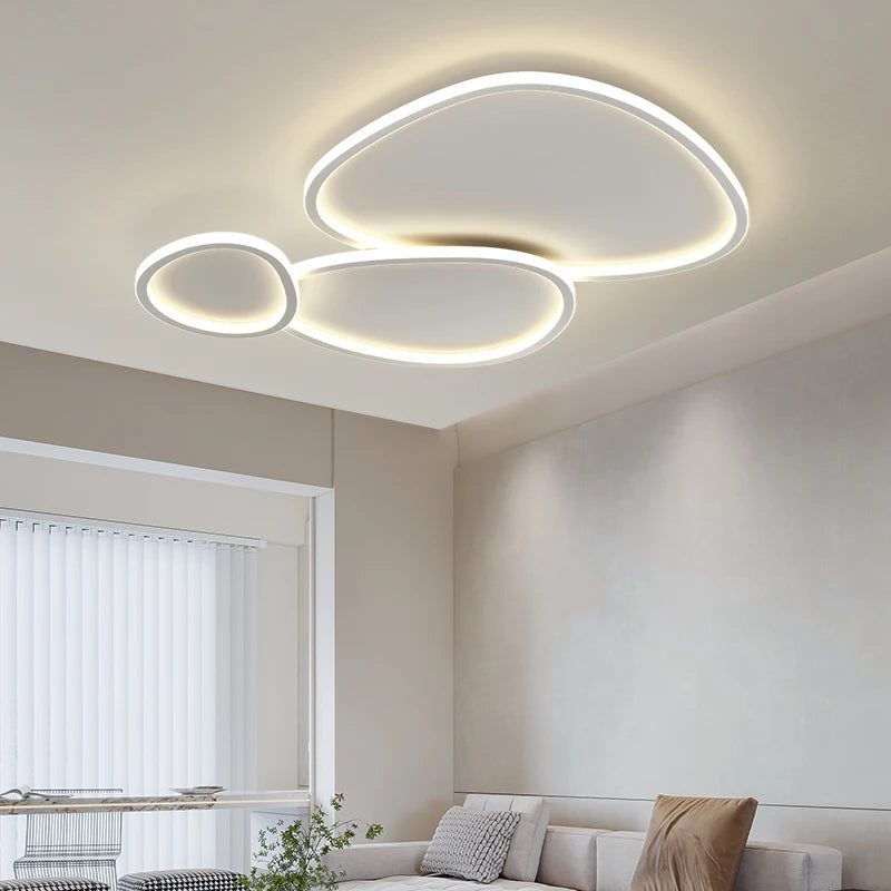 Smart Living Room Chandeliers Modern Atmosphere Lamp Whole House Lighting Package Cobblestone Led Ceiling Lights