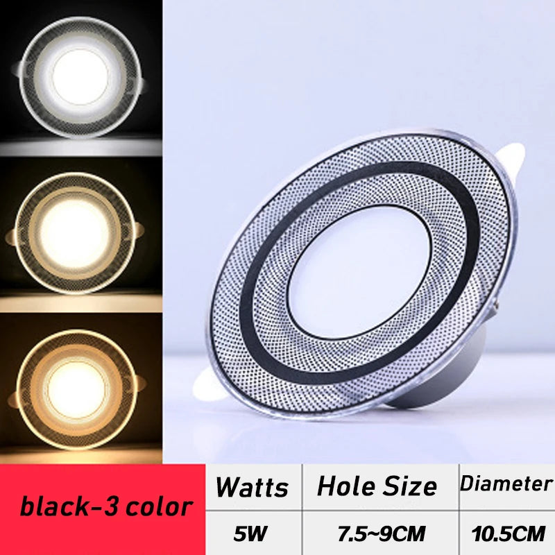 85-265V 3 Colors Dimmable Led Downlight Spot Light Led Ceiling Lamp Indoor Ceiling Light Recessed Down lamp Home Lighting