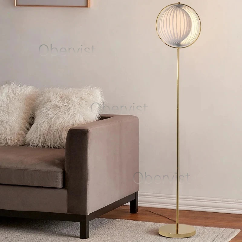 Moon-Shaped Floor Lamp Rotatable Bedside Lighting DIY Adjustable Ambience Lamp LED Mood Light for Bedroom Living Room Decoration