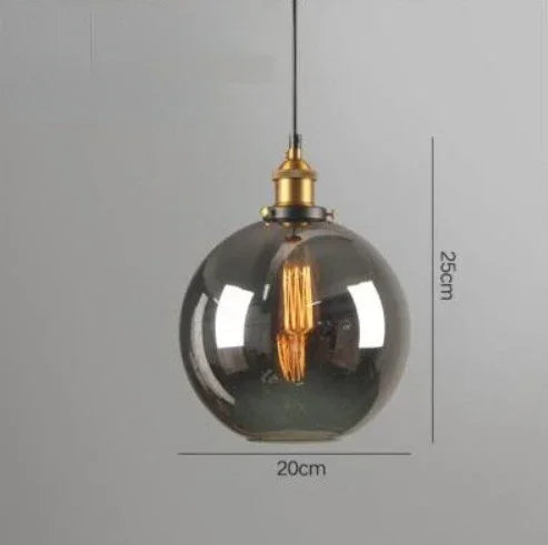 Clear Gray Amber Colour Vintage Pendant Lights Dining Glass Hanging Lamp Russia Loft Luminaire Modern Bedroom Light Fixture