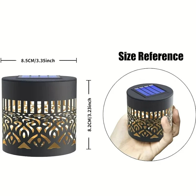 Colorful Mandala Lantern LED Solar Light Outdoor Projection Wall Lamp for Garden Terrace and Stair Lighting Courtyard Backyard