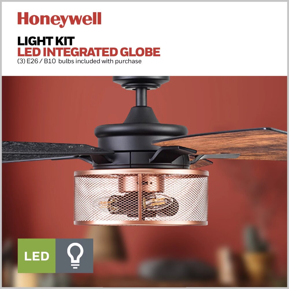 Matte Black and Copper Ceiling Fan with Lights and Remote Control Ceiling Fans with Led Light Home Appliance
