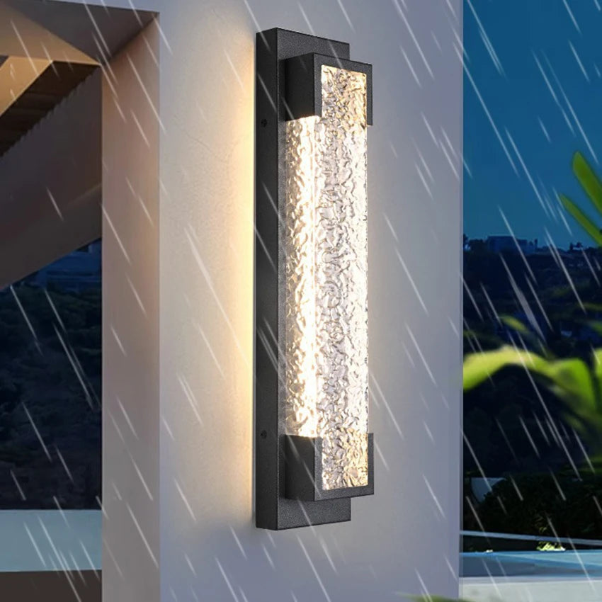 Modern Outdoor Stainless Steel Long-Strip LED Wall Lamp - IP65 Waterproof Linear Exterior Porch Sconce Fixture for Garden, Patio & House Facade
