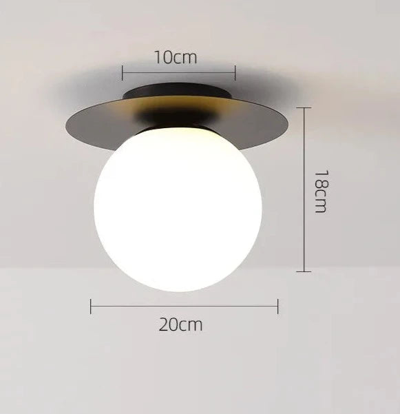 ln door LED Ceiling Lamp for Modern Glass Ball Black Gold LED Ceiling Lights Chandelier Lighting for Home Balcony Light Fixtures