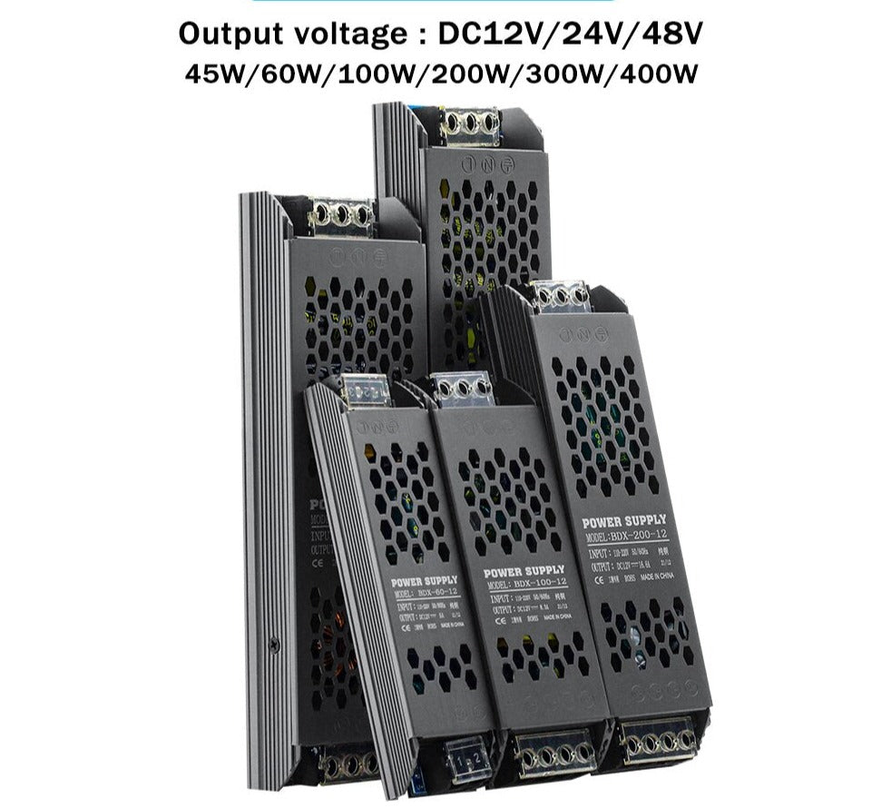 High Quality Mute Lighting Transformers AC110/180V-220V Constant Output DC12V 24V 48V 100W 200W 300W 400W LED Strip Power Supply