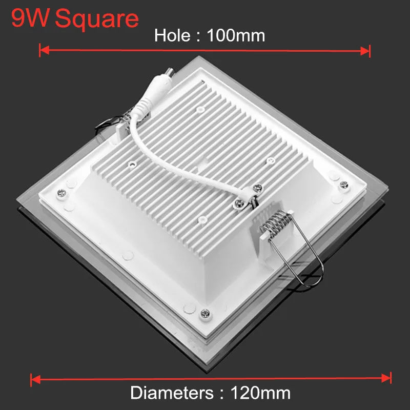 LED Downlight Ceiling 6W 9W 12W 18W Recessed led Ceiling lamp Glass Body AC 85-265V led light + LED Driver