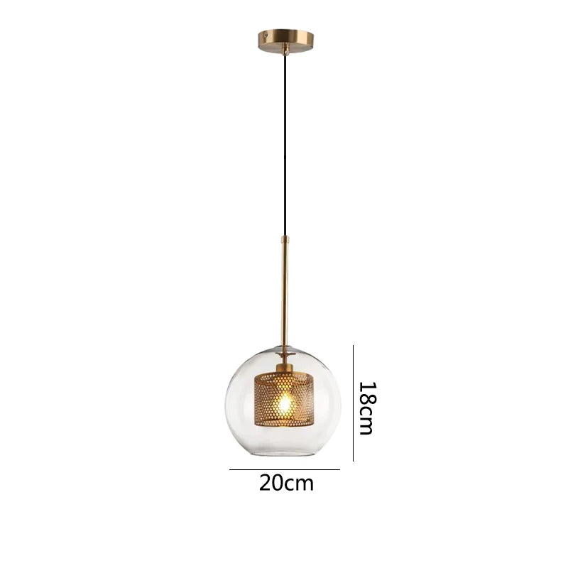 Glass Hanging Lamp Nordic Pendant Lights Dining Kitchen Lighting Fixtures Bedroom Bedside Pendant Lamp Luminaire