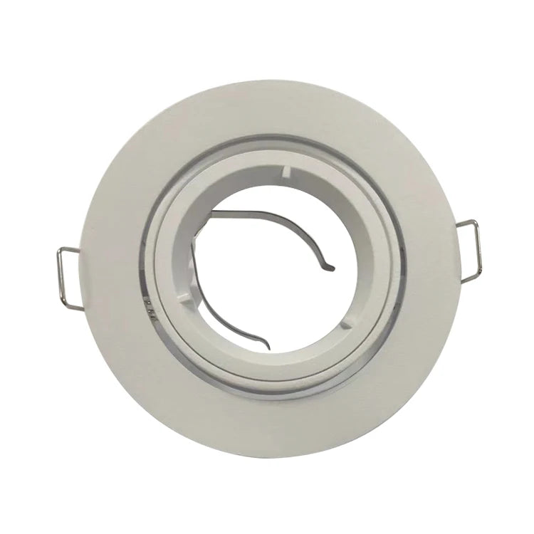 High Quality Zinc Alloy Recessed Led Ceiling Spotlight Cut-out 75mm GU10 Housing Frost White Led Downlight Lamp Frame Fixture