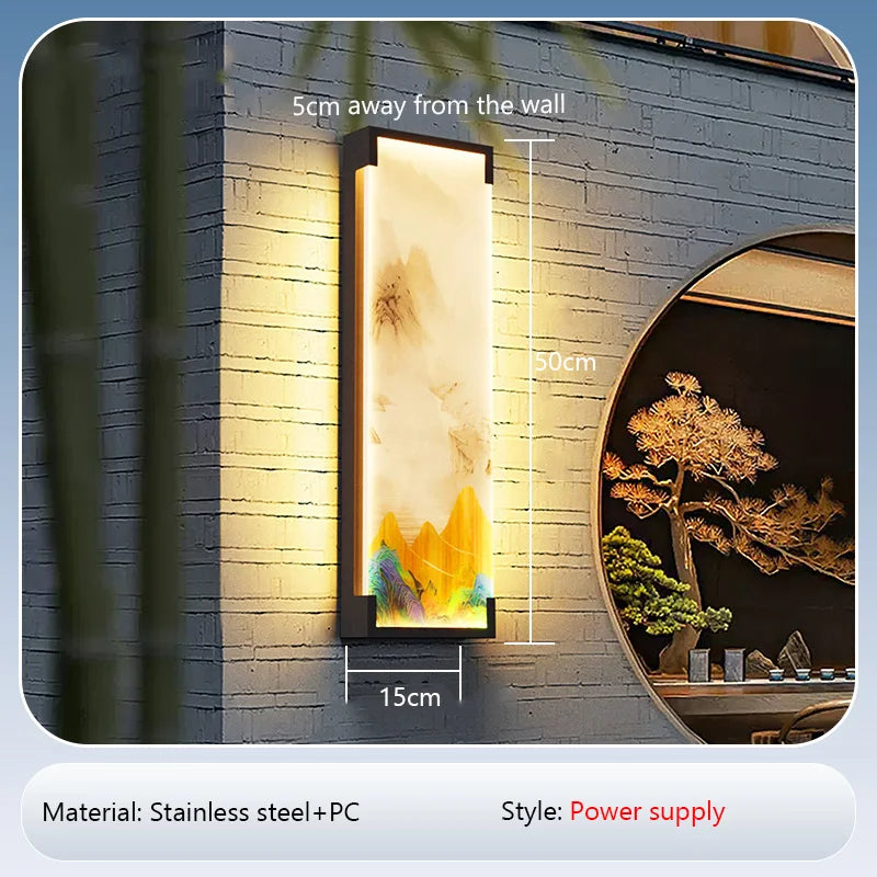 Solar Wall Light (Stainless Steel, Waterproof) - Black Outdoor Auto On/Off LED Sconce Lighting Fixture for Balcony, Patio, Garden & Villa Gate Decor