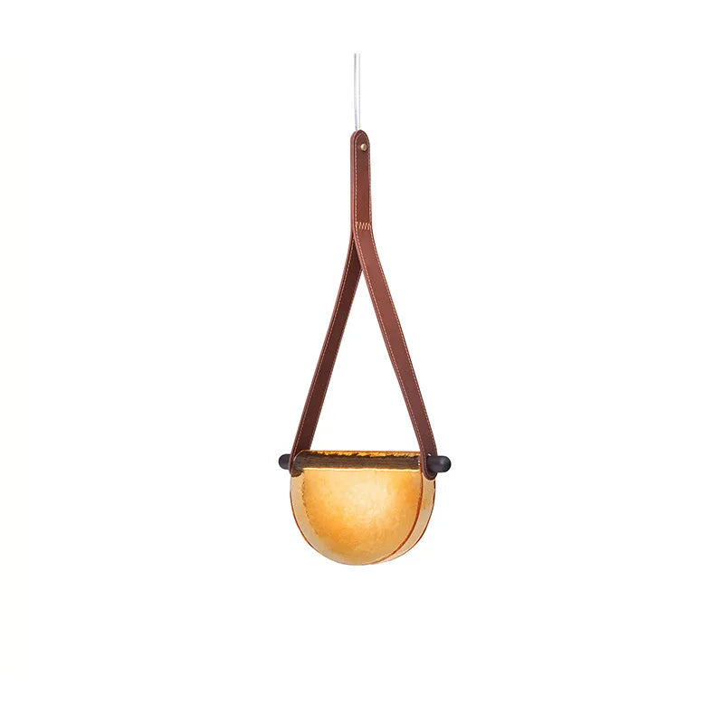 Modern Creative Restaurant Chandelier Nordic Bedroom Living Room Hotel Villa Leather Glass Chandelier