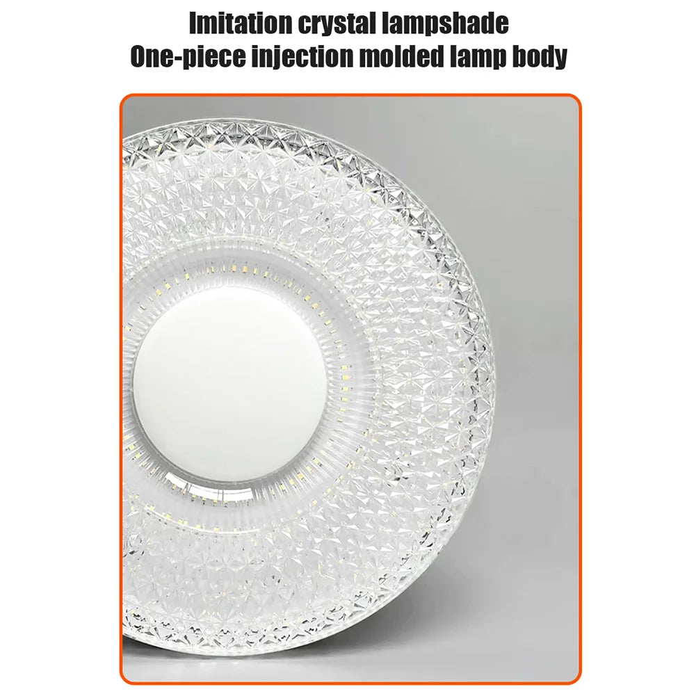 3-Color Crystal LED Light Bulb (E27 Screw Socket) - Super Bright Eye Protection Energy Saving Lamp for Home Living Room & Bedroom Decor