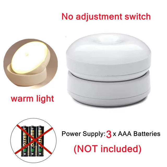 Wireless LED Motion Sensor Night Light - USB Rechargeable Closet & Cabinet Lamp
