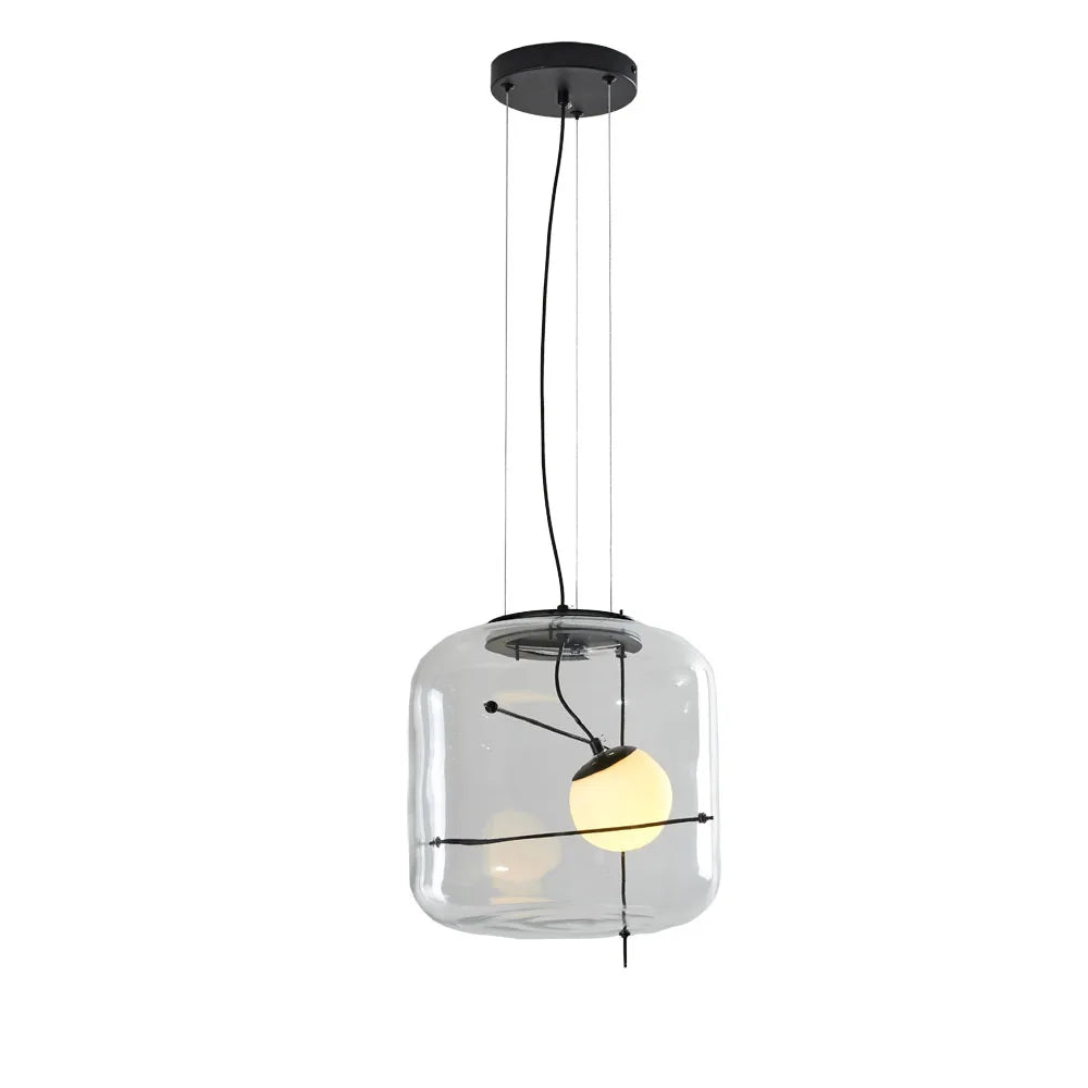 Modern Nordic Minimalist Restaurant LED Pendent Lamp Bedroom Bedside Creative Coffee Shop Bar Study Glass Decorative Light Art
