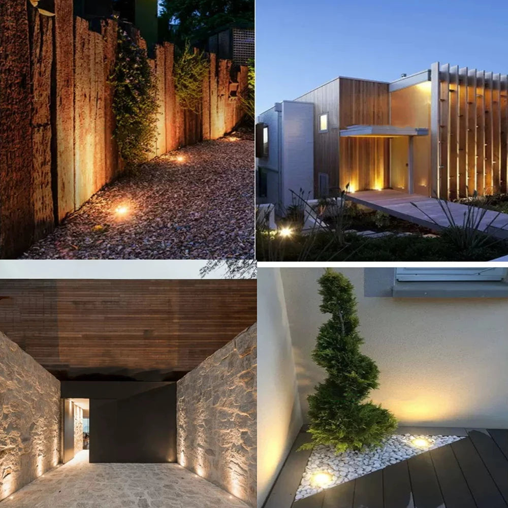 Waterproof 3W LED Garden Buried Light - Square Outdoor Recessed Deck Spotlight