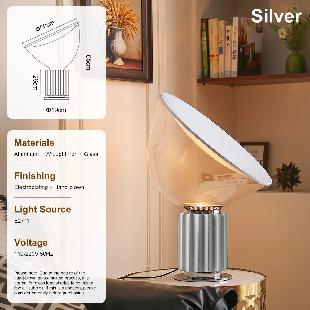 Italian Taccia LED Table Lamps for Bedroom Office Adjustable Modern Floor Lamps Living Room Decoration Indoor Lighting Fixture