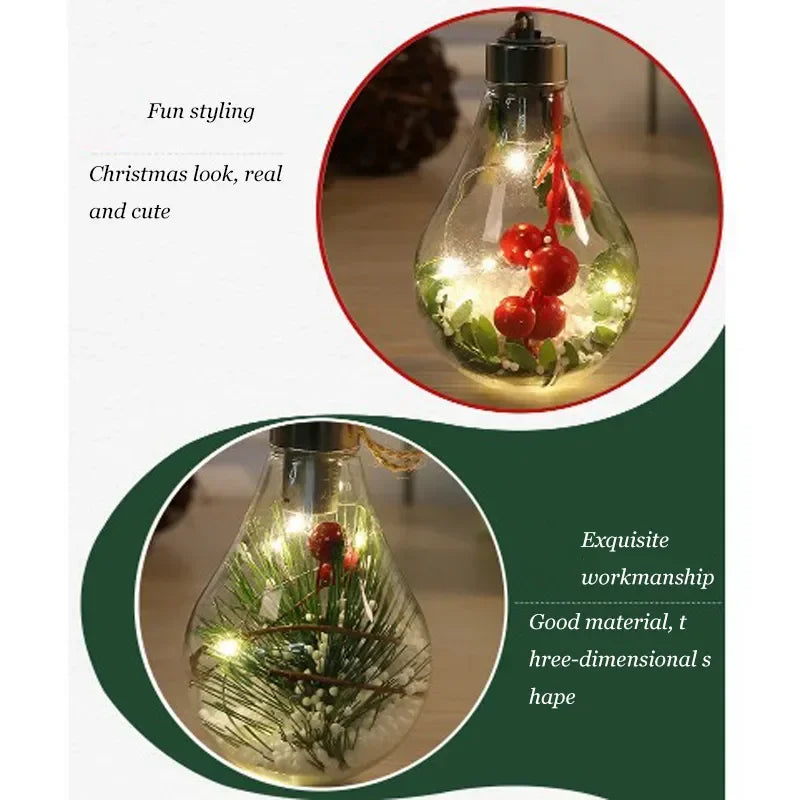 Christmas LED Bulb Decorative Light Hanging Light Home Party Wedding New Year's Decor Night Lamp Christmas Pendant Drop Omaments