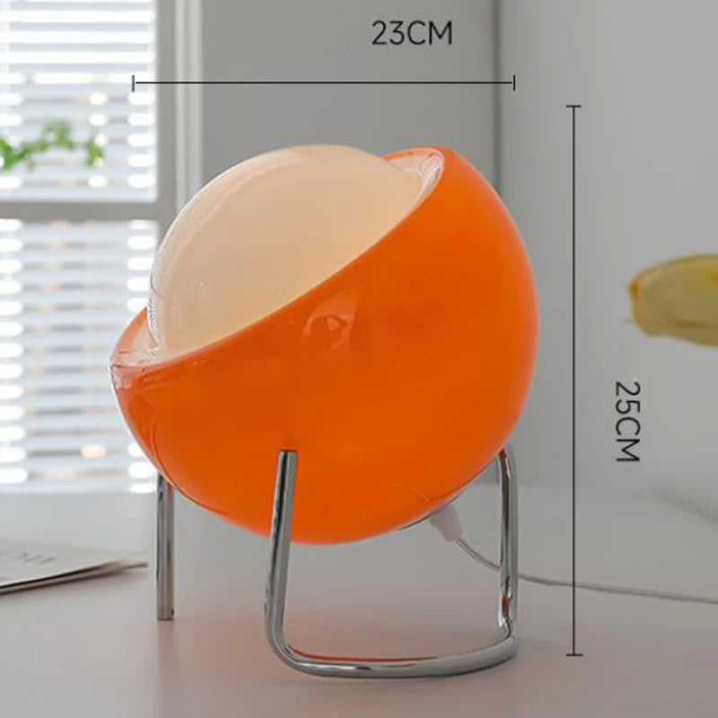 Medieval Bauhaus Glass Table Lamp - Nordic Retro LED Mushroom Desk Light