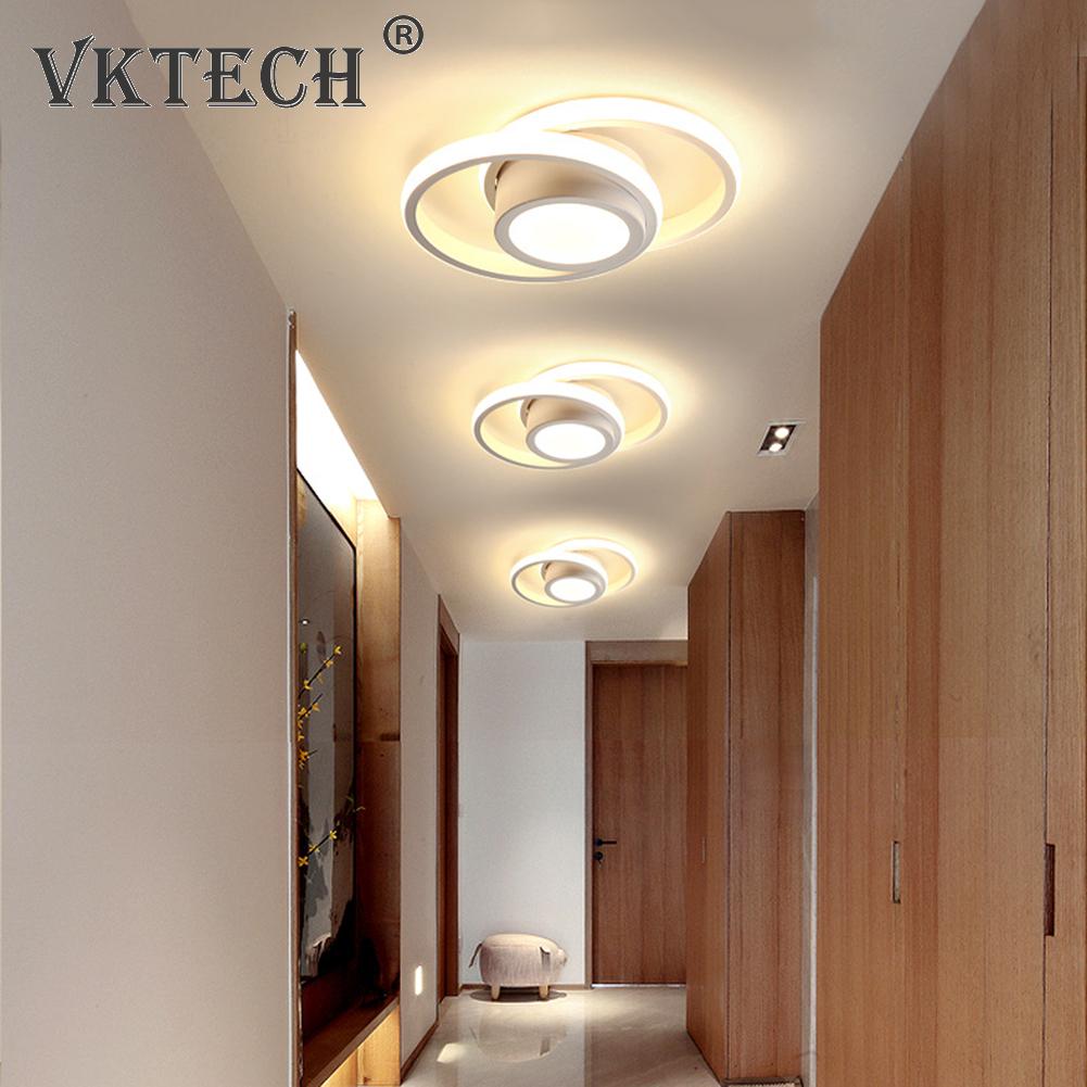 LED Ceiling Lamp Corridor Balcony Black white Indoor chandelier Ceiling Light for Bedroom Living Room Aisle Decoration 86-265V