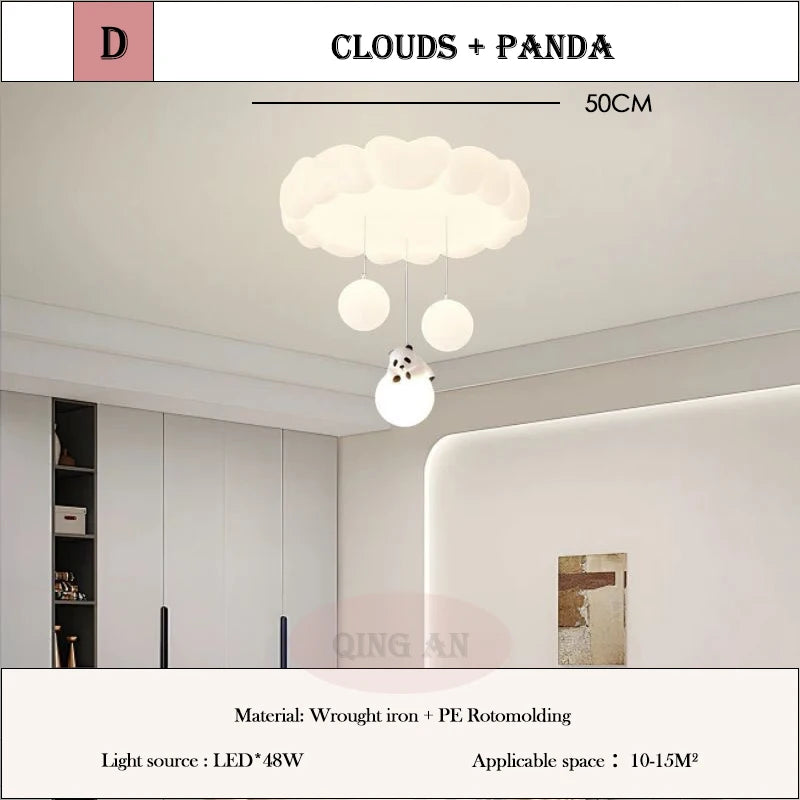 Modern Cloud LED Ceiling Light - Bubble Ball Lamp for Children's Bedroom