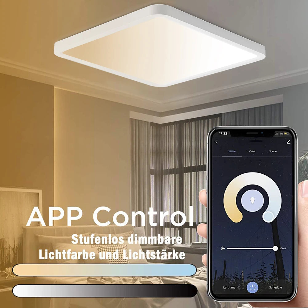 Modern LED Ceiling Light Tuya Smart APP Remote Control Voice Control Alexa Dimmable Lustre Lights for Living Room Bedroom Light