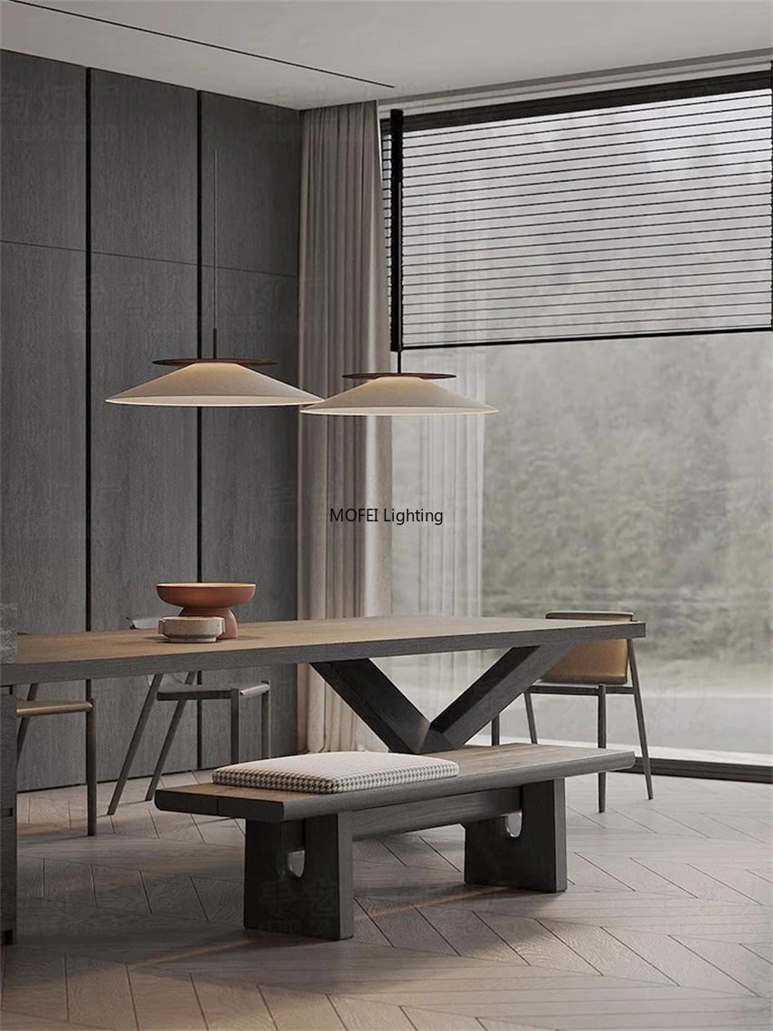 Japanese Cloth Pot Lid Pendant Light Fabric Lamp Restaurant Tea Room Zen Style Living Room Hanging Lighting Fixture Decor LED