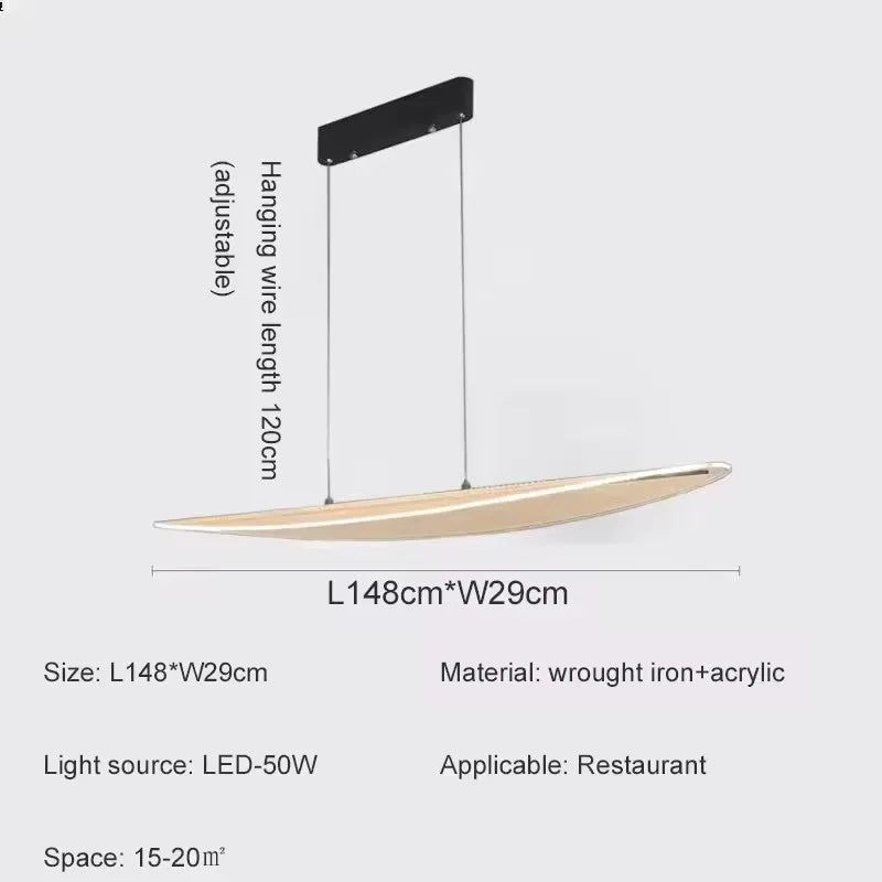 Newly Designed Bar Pendant Light LED Acrylic Pendant Light Used for Living Room Dining Table Kitchen Home Decoration Lighting