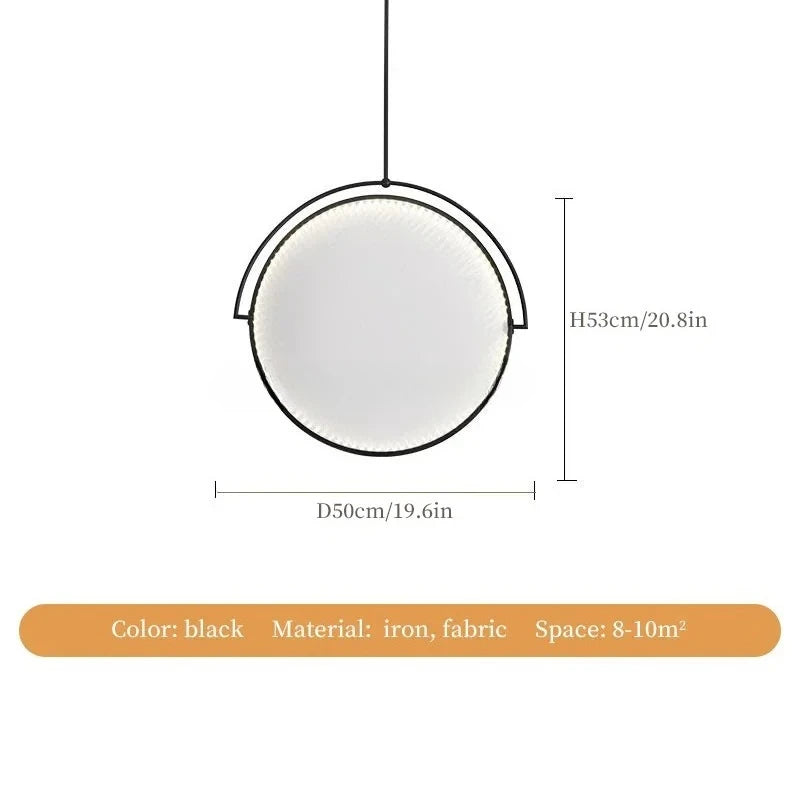 Nordic Restaurant Pendant Lights Creative and Personalized Dining Table Lights Modern and Minimalist Art Fabric Pendant Lamps
