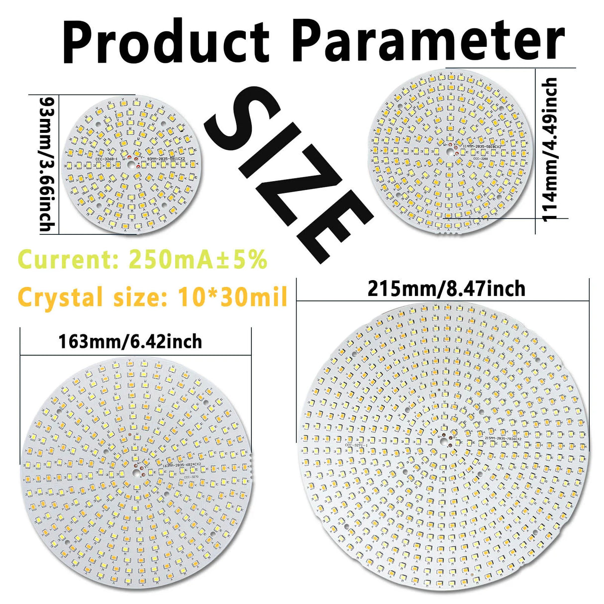 LED Light Board Two-Color LED 10W 18W 24W 36W Chip Source Lamp Bead Constant Current Input Diode For Panel Light Ceiling Lamp