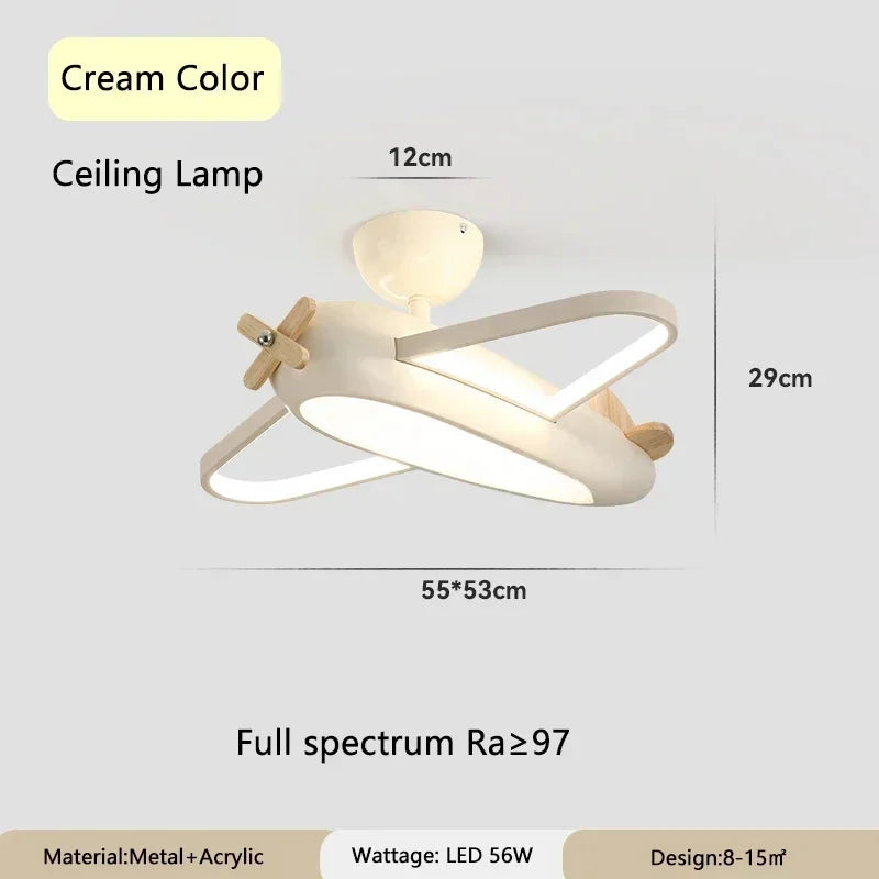 Airplane Lamps Modern Children's Room Chandeliers Simple Creative Baby Nursery Little Boy Girl Bedroom Home Decor Led Chandelier