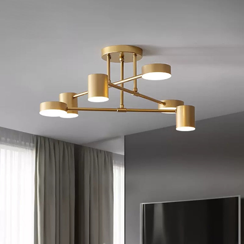 6 Heads LED Modern Ceiling Chandelier Hanging Lamp for Ceiling Dining Living Room Bedroom Hall Home Decor Lndoor Light Fixture
