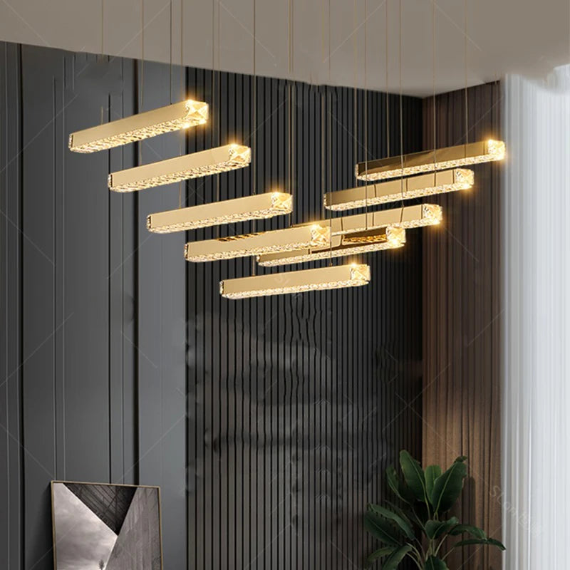 Nordic home decoration luxury crystal chandelier restaurant chandelier ceiling lamp villa chandelier interior lighting lamps