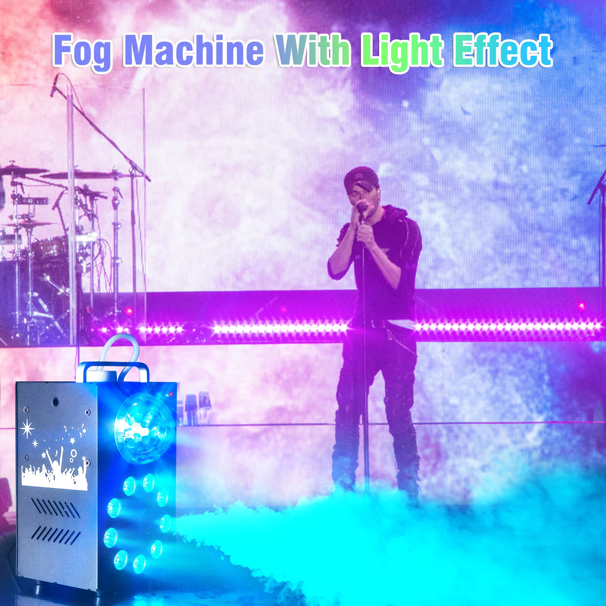 700W RGB 3-in-1 LED Fog Machine with Wireless Remote - Portable Stage Smoke Machine for DJ, Halloween, Christmas & Events