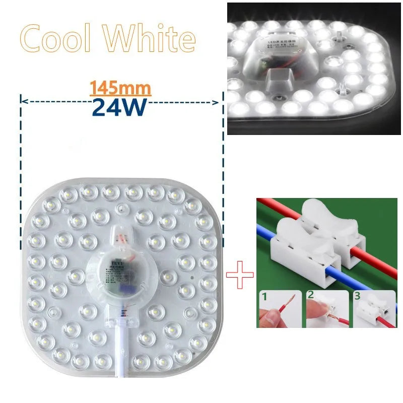 LED Ceiling Light Replacement Board - 12W to 50W Round LED Ring Panel