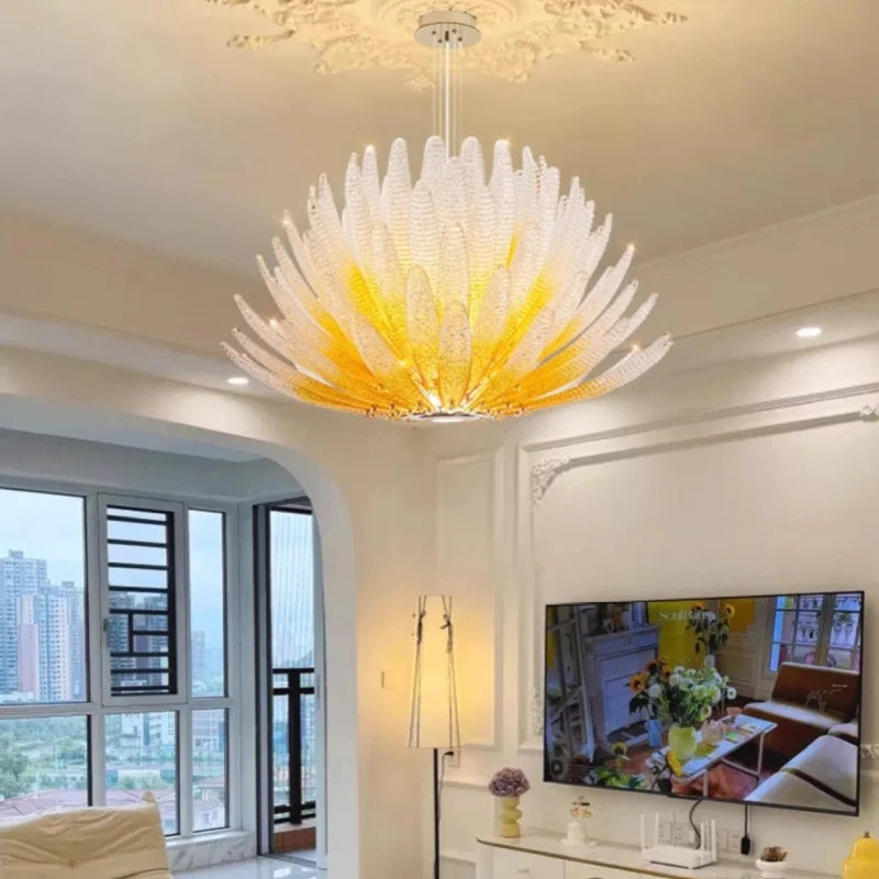 French Luxury Living Room Restaurant Pendant Lights Bedroom Hotel Villa High-end Crystal LED Chandelier Home Decor Lamps Fixture