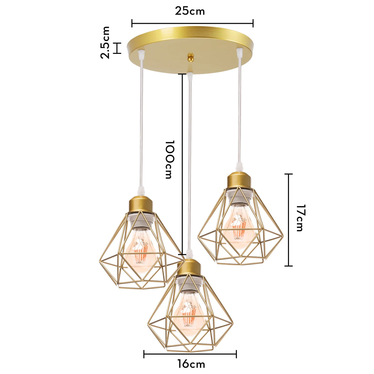 Industrial Pendant Light Led Adjustable Hanging Lamp Shade for Home Kitchen Metal Cage Pendant Lighting for Island Dining Room