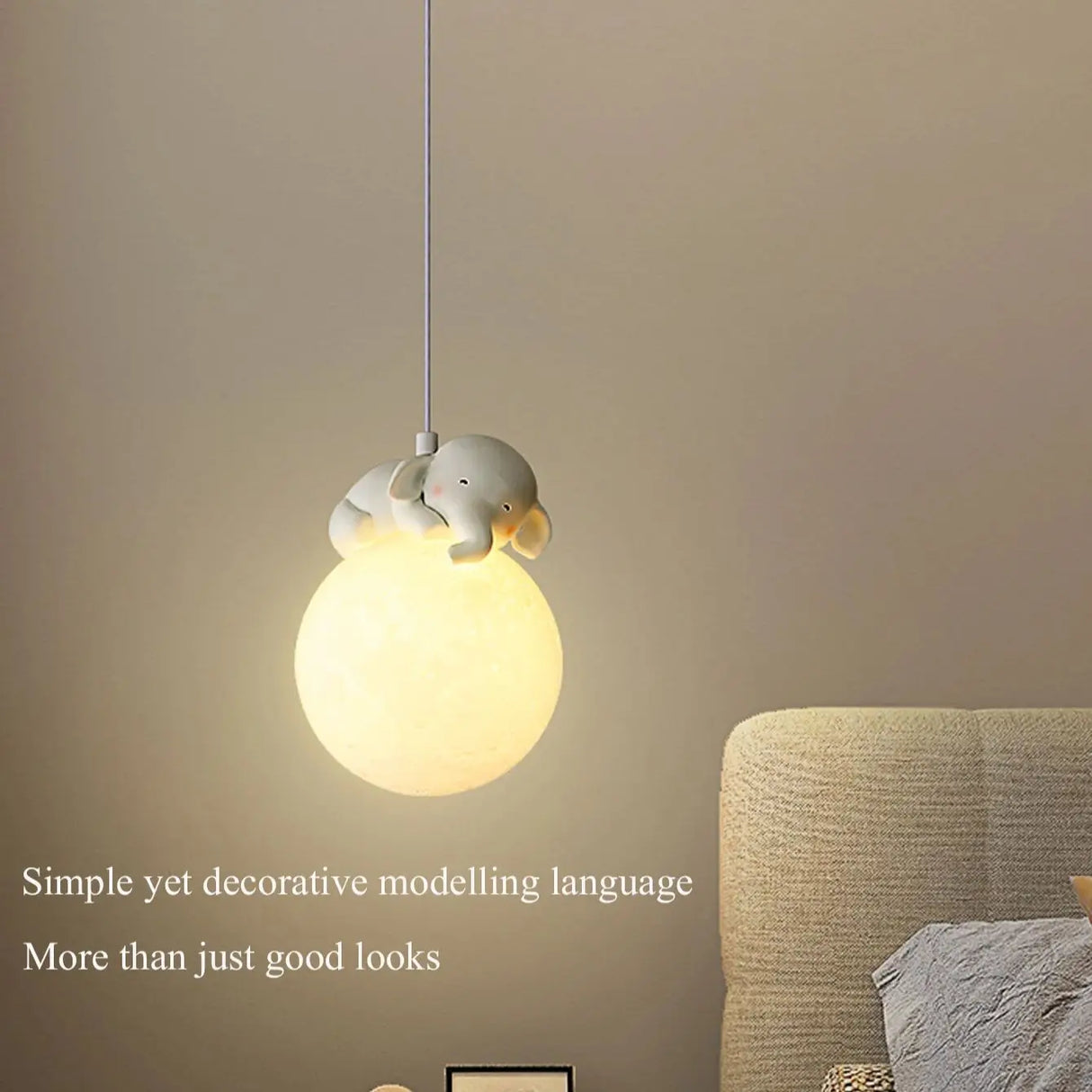 Children's Room Little Bear Pendant Lights LED Minimalist Chandelier Nordic Home Decoration Bedroom Bedside Hanging Lamp Fixture