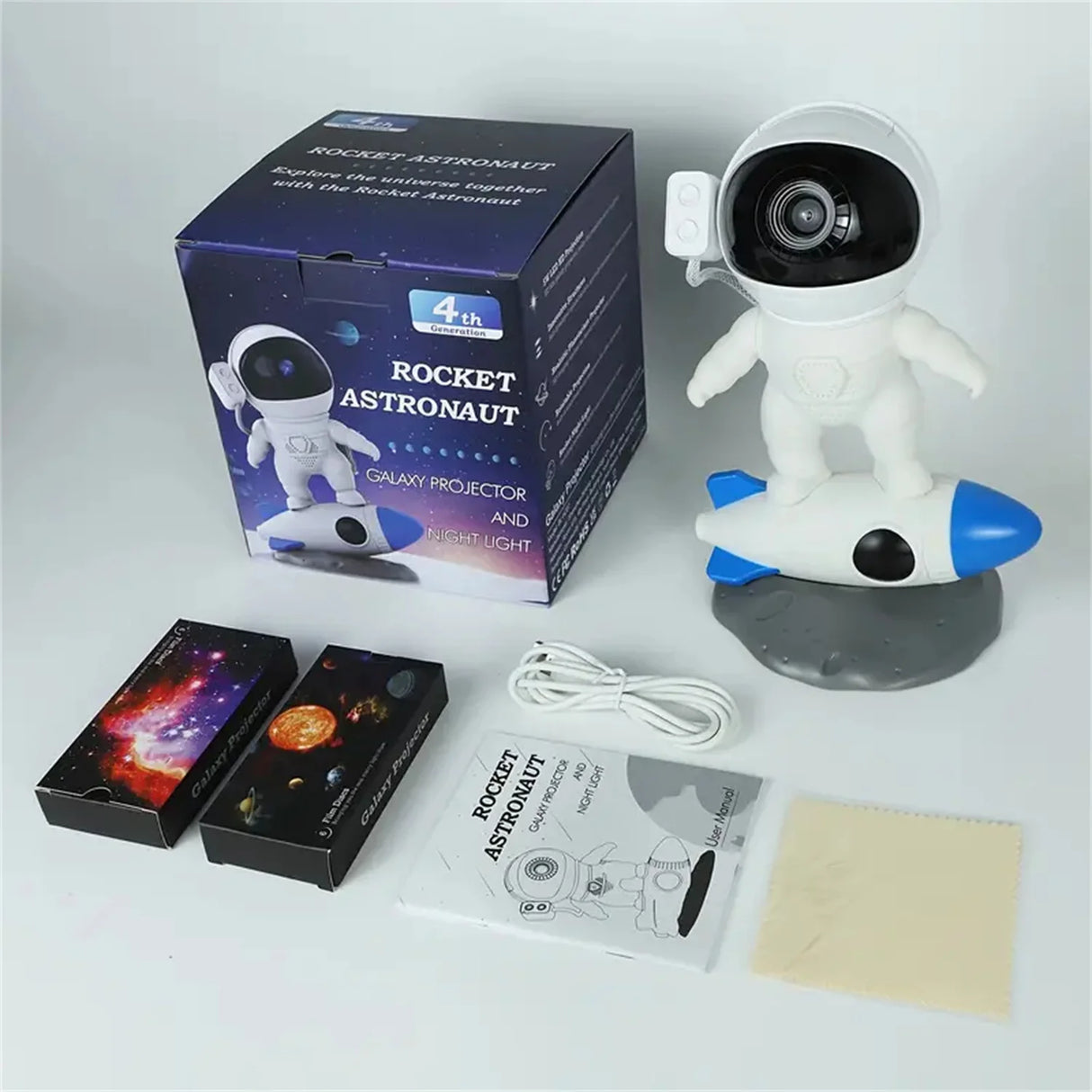 Astronaut Starry Sky Projector - Galaxy Nebula Night Light for Bedroom & Playroom