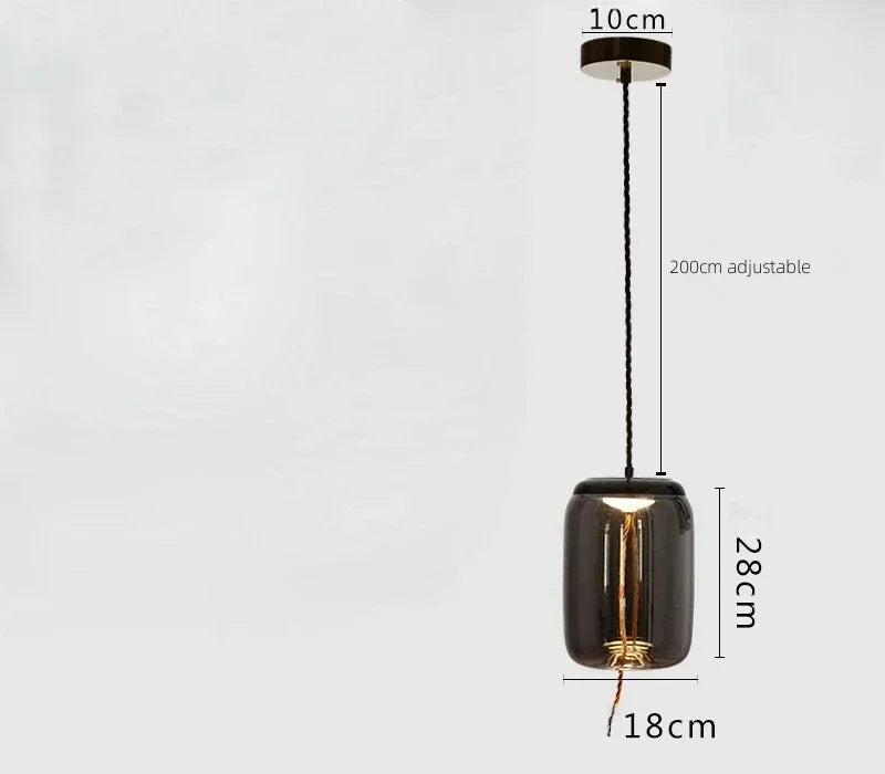 Nordic Designer Glass Pendant Lamp - Postmodern Luxury Single Head Light