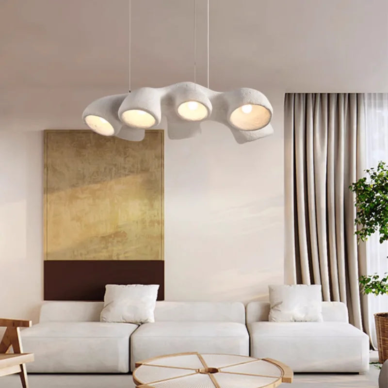 Loft Irregular E27 Pendant Lights For Living Room Lustre White Hanging Lamp Foyer Suspend Lamp Fixture Nordic Dining Room light