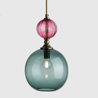 Modern stained glass chandelier Restaurant bar bedside creative bedroom personality model room Pendant lamp home decor Light