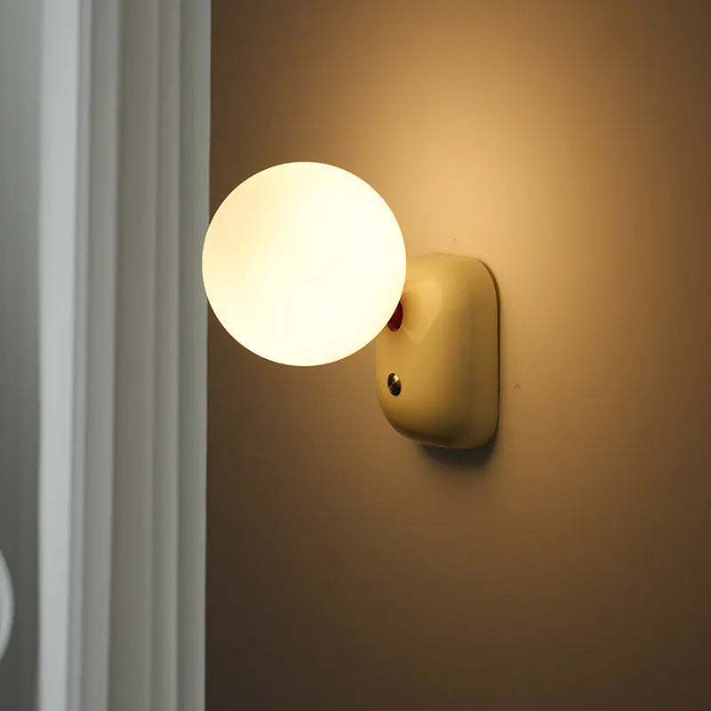 Dopamine-enhanced Children's Room Wall Lamp, Creamy Style, Creative Atmosphere, Cartoon Night Light with Switch, Bedside Lamp.