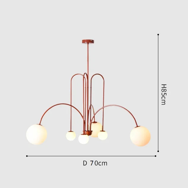 Comet LED Chandelier Nordic minimalist glass globe lamps living room creative personality study cafe art dining room lighting