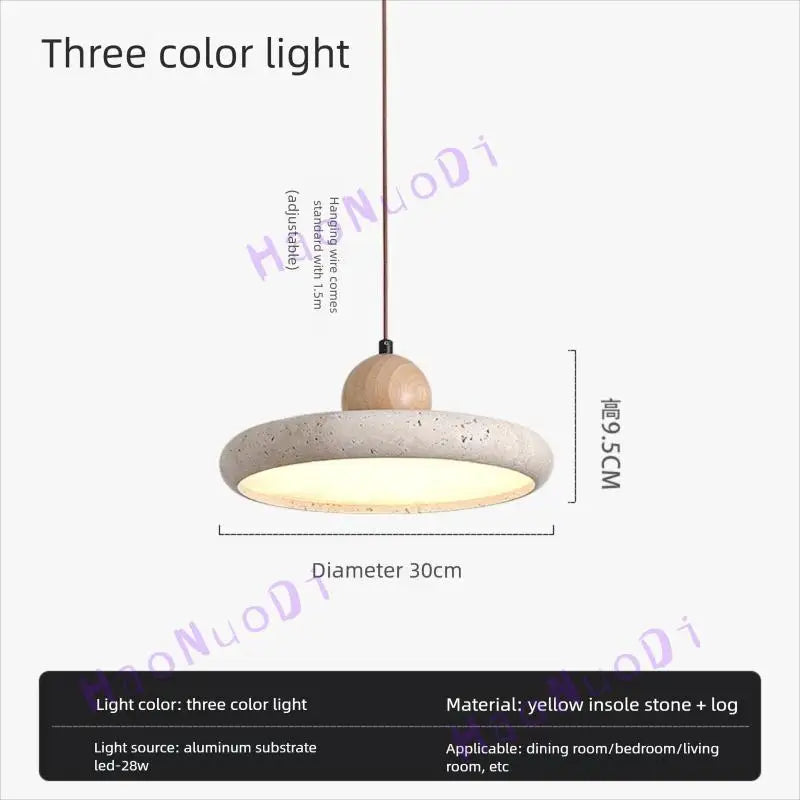 Modern Natural Stone Led Pendant Light Nordic Retro Travertine Chandelier For Dining Room Beside Home Decor Light Fixtures