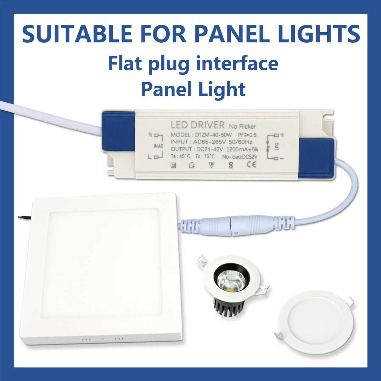 LED Driver 40-50W 1200mA AC 110V 220V to DC 24V 36V 42V Lighting Transformer Panel Light Ceilling Lamp Power Supply Adapter